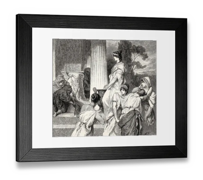 Framed Print : Helen at the palace of Menelaus in Sparta