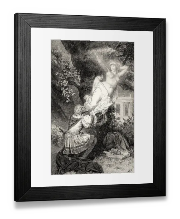 Framed Print : Helen leaving Faust, third act