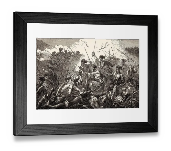 Framed Print : Battle of Carillon, the 1758 Battle of Ticonderoga