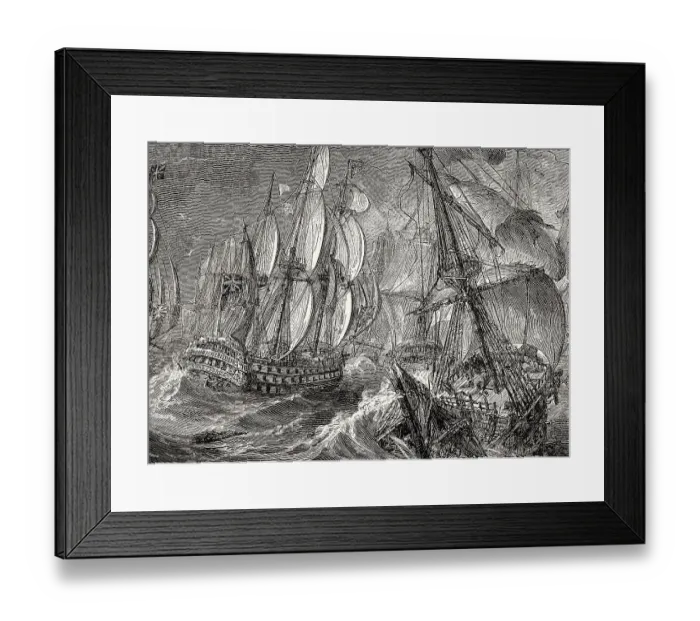 Framed Print : The Battle of Quiberon Bay, Seven Years War Framed Print : The Battle of Quiberon Bay, Seven Years War