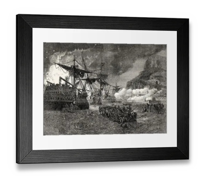 Framed Print : Great Siege of Gibraltar, the great attack on Gibraltar