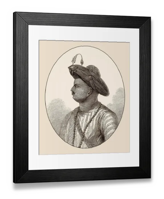 Framed Print : Tipu Sultan, Tiger of Mysore, 1750 - 1799 Framed Print : Tipu Sultan, Tiger of Mysore, 1750 - 1799