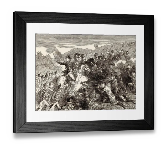 Framed Print : The Wexford Rellion, British Army attack on the Wexford rebels