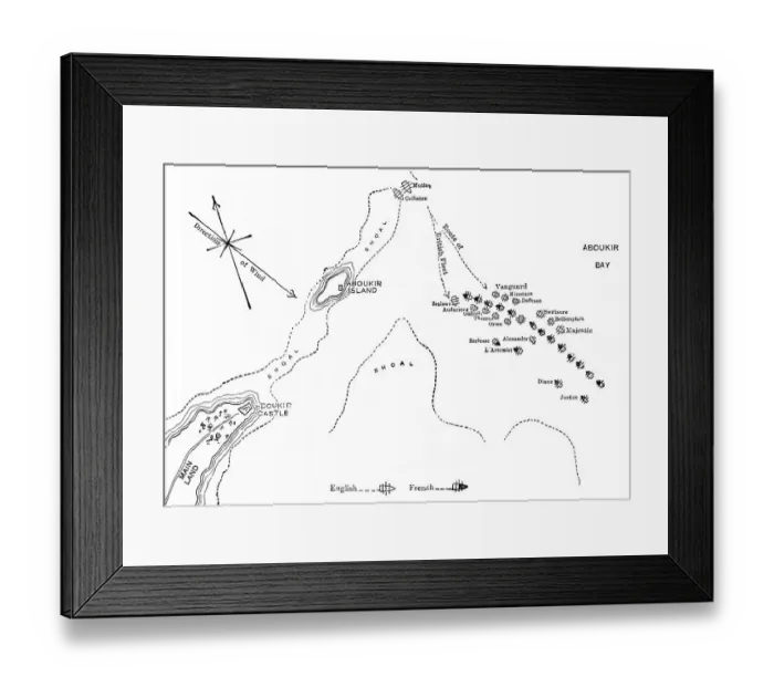 Framed Print : Plan of the Battle of the Nile
