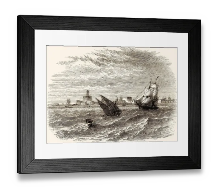 Framed Print : Historical view of Alexandria, 18th century