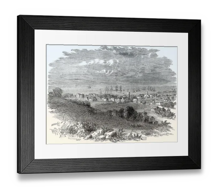 Framed Print : Historical view of Barbados, Lesser Antilles of the West Indies