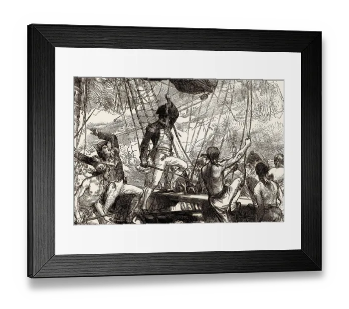 Framed Print : The British boarding USS Argus Framed Print : The British boarding USS Argus
