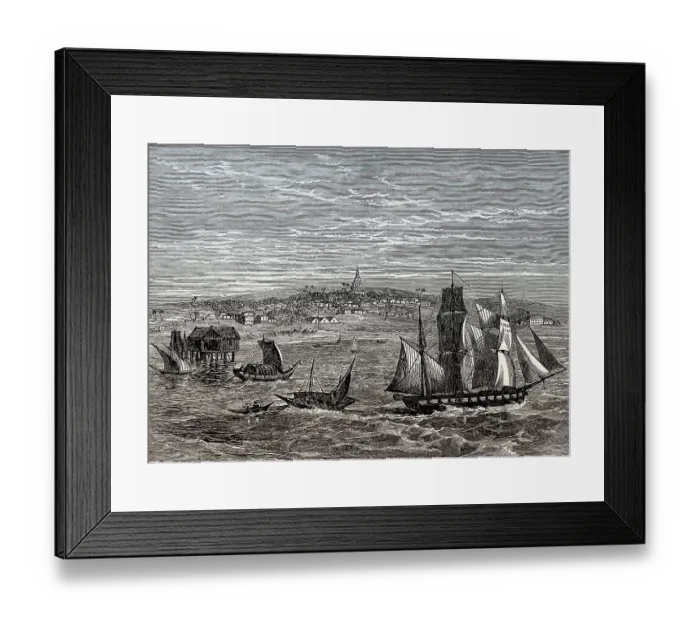 Framed Print : Historical view of Yangon also known as Rangoon