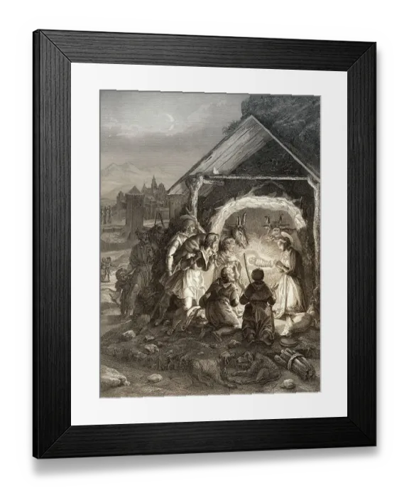 Framed Print : The Birth of Jesus Christ, 1853 Framed Print : The Birth of Jesus Christ, 1853
