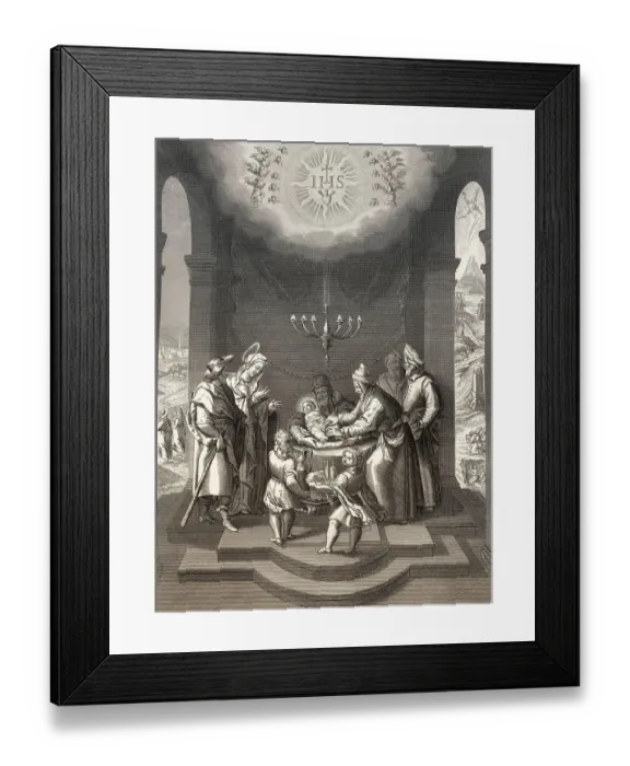 Framed Print : The circumcision of Jesus, steel engraving