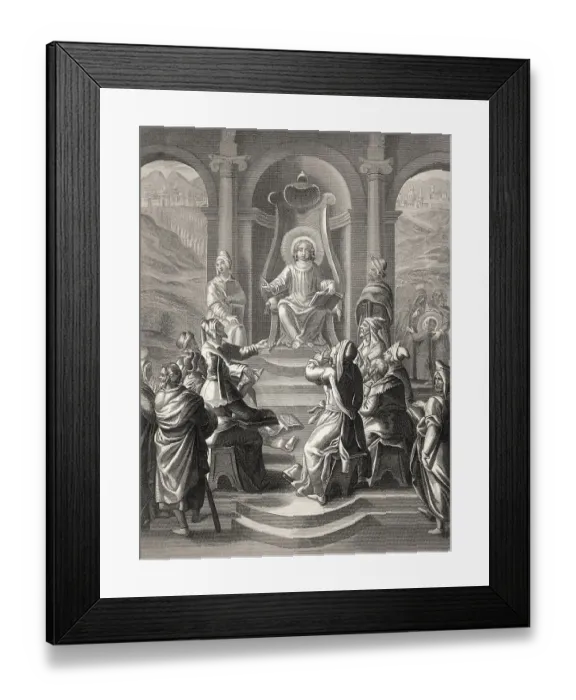 Framed Print : Jesus with the scholars in the Temple