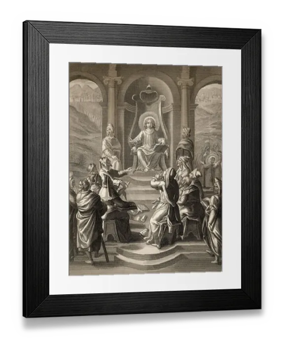 Framed Print : Jesus with the scholars in the Temple