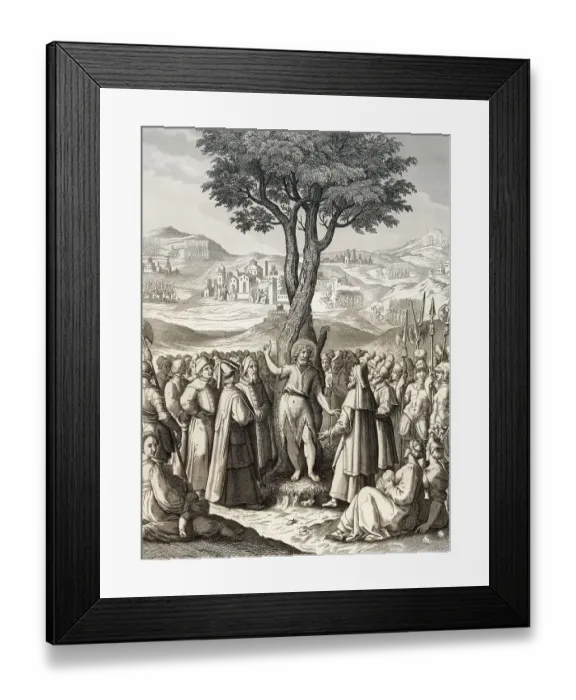 Framed Print : John the Baptist tells people about Jesus at the Jordan Framed Print : John the Baptist tells people about Jesus at the Jordan