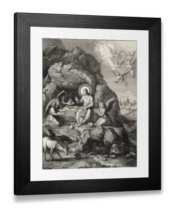Framed Print : The ministry of angels to Christ Framed Print : The ministry of angels to Christ