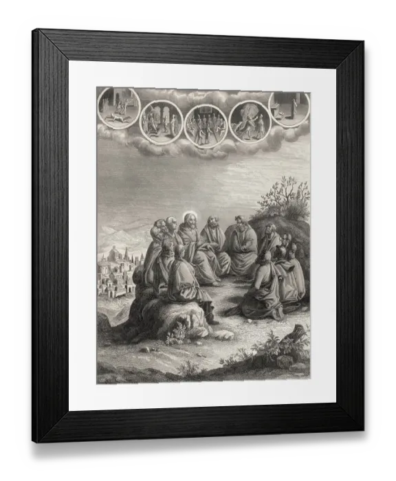 Framed Print : Sermon on the Mount, Anger should be restrained