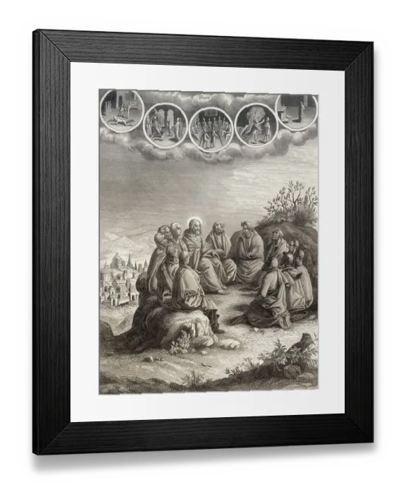 Framed Print : Sermon on the Mount, Anger should be restrained