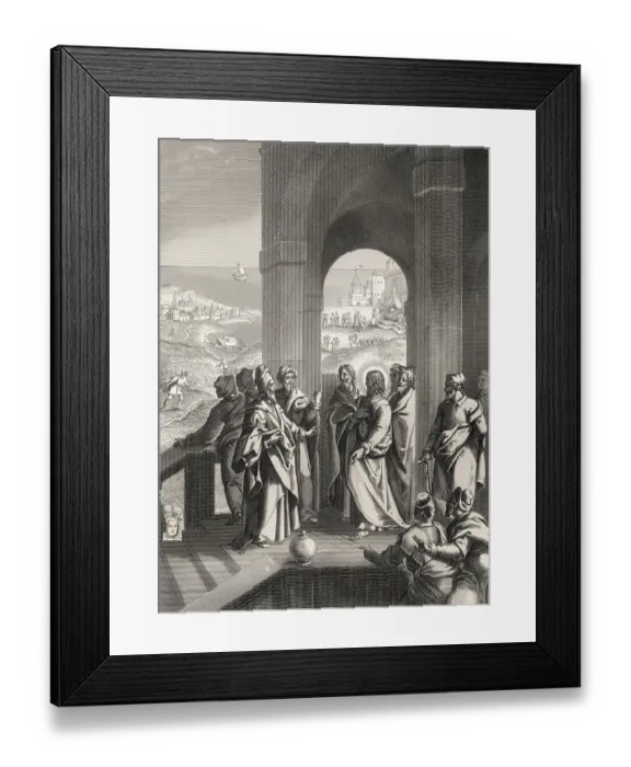 Framed Print : The Pharisees seeking a sign from Jesus