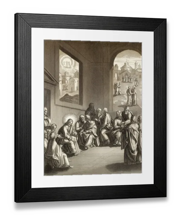 Framed Print : Jesus teaches the disciples about humilty and fraternal correction