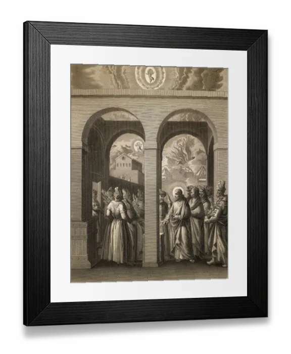 Framed Print : Pharisees try to trap Jesus, New Testament