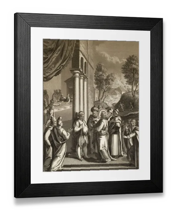 Framed Print : The Healing of a paralytic at Bethesda at the Lions Gate