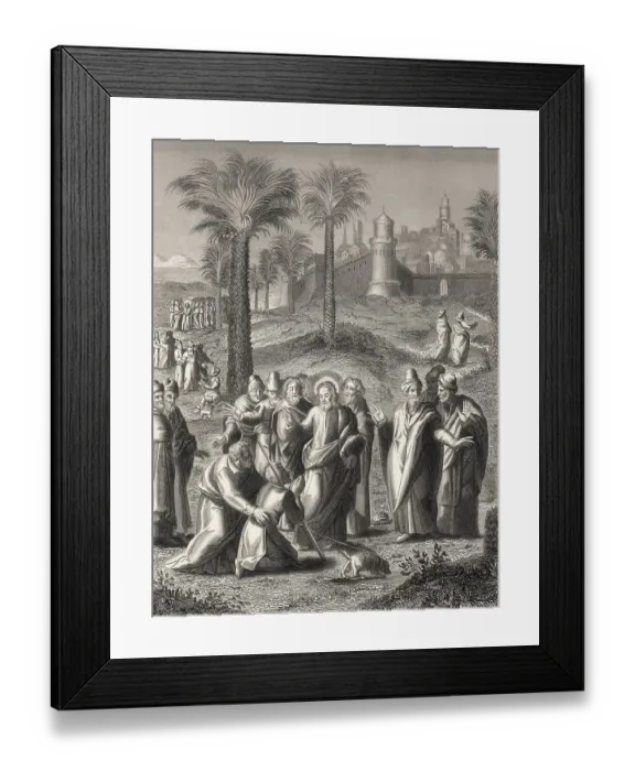 Framed Print : Healing a blind man near Jericho