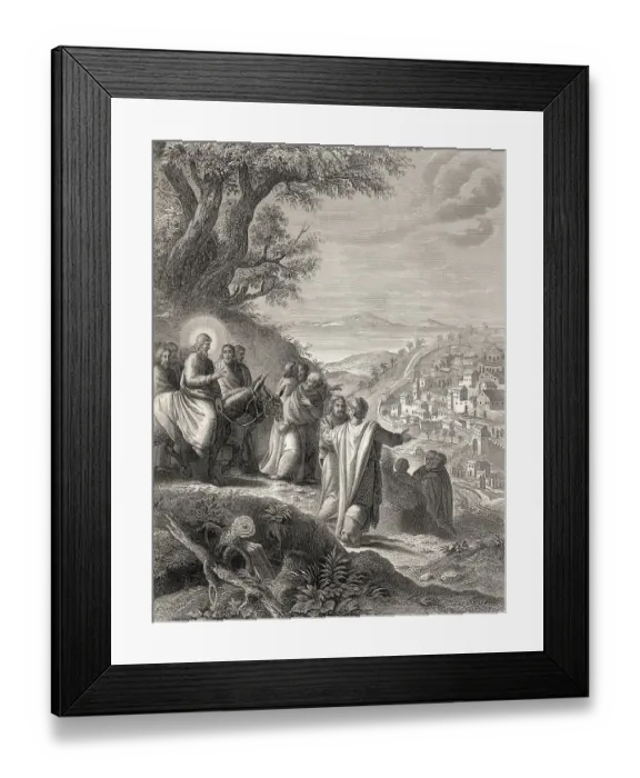 Framed Print : Jesus riding a donkey to Jerusalem Framed Print : Jesus riding a donkey to Jerusalem