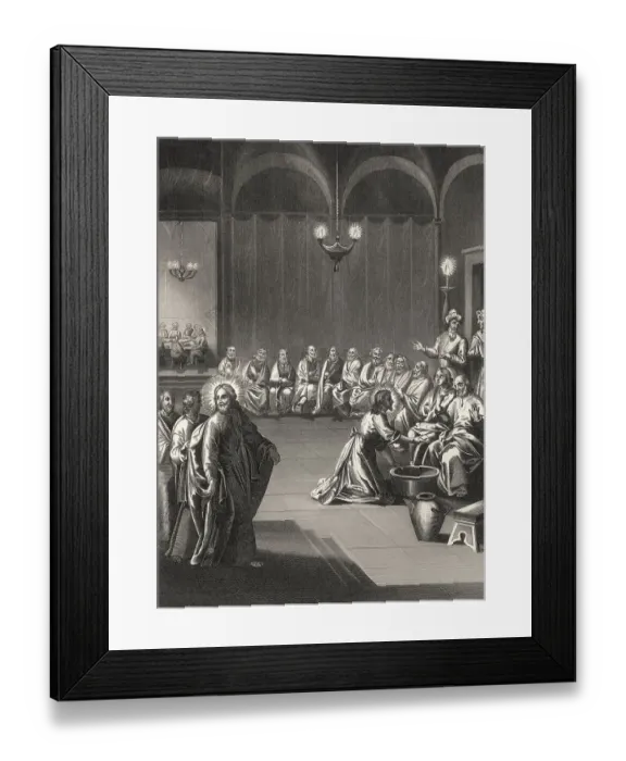 Framed Print : Jesus Washes the Disciples Feet