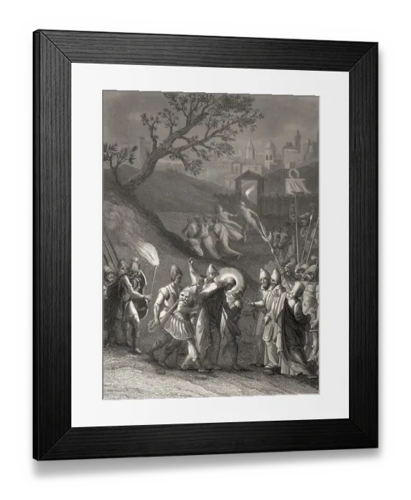 Framed Print : The arrest of Jesus Christ, Garden of Gethsemane Framed Print : The arrest of Jesus Christ, Garden of Gethsemane