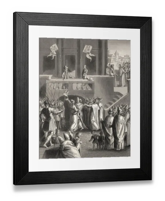 Framed Print : The Sanhedrin trial of Jesus, New Testament