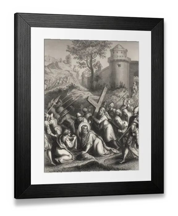 Framed Print : Jesus Christ Carrying the Cross to Mount Calvary Framed Print : Jesus Christ Carrying the Cross to Mount Calvary