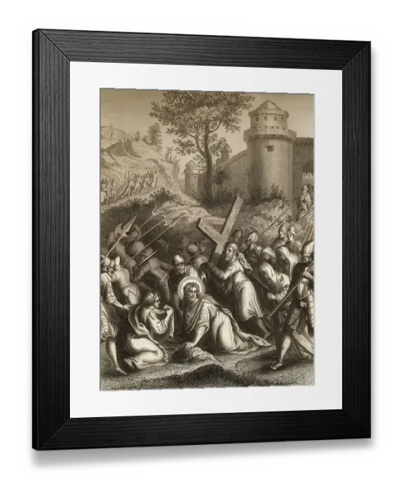Framed Print : Jesus Christ Carrying the Cross to Mount Calvary