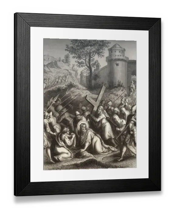 Framed Print : Jesus Christ Carrying the Cross to Mount Calvary Framed Print : Jesus Christ Carrying the Cross to Mount Calvary