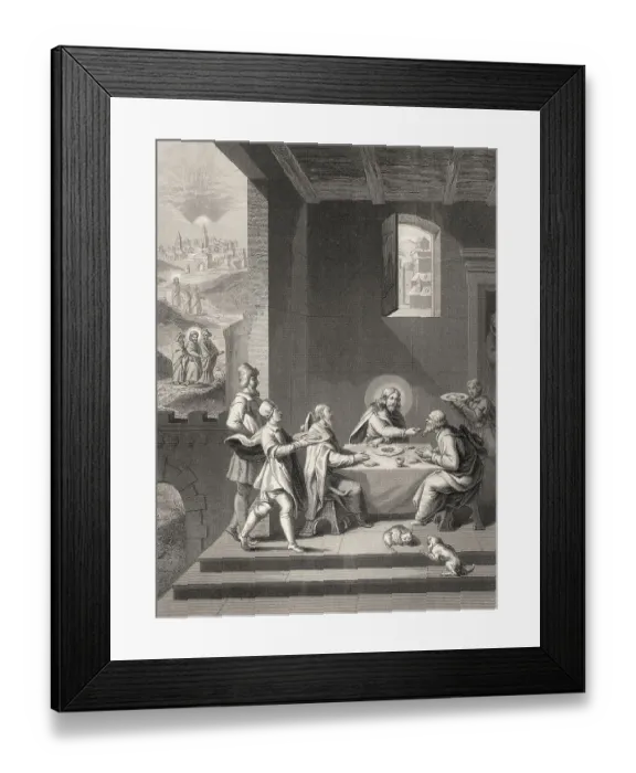Framed Print : The road to Emmaus appearance, New Testament Framed Print : The road to Emmaus appearance, New Testament