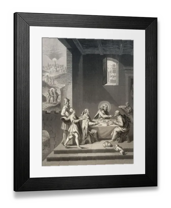 Framed Print : The road to Emmaus appearance, New Testament