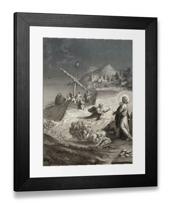 Framed Print : The miraculous catch of 153 fish Framed Print : The miraculous catch of 153 fish