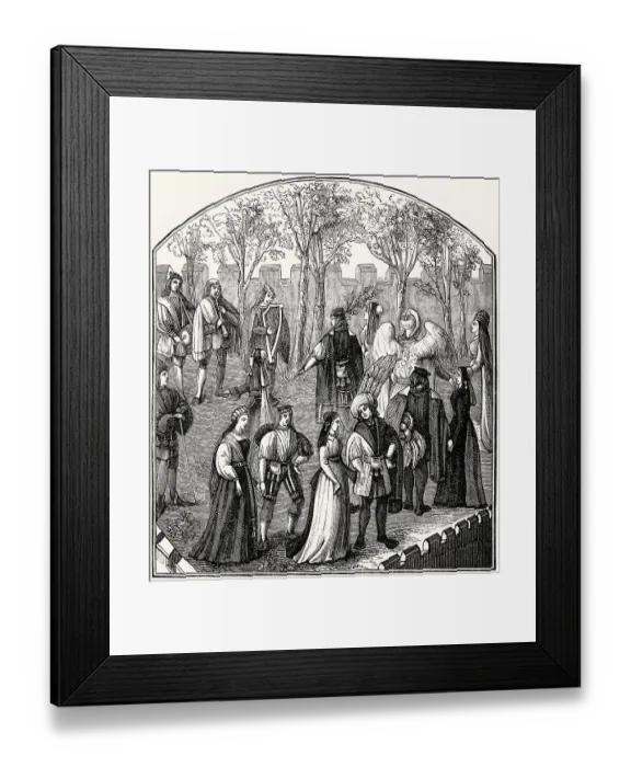 Framed Print : Roman de la Rose, The Dance in the Garden of Pleasure Framed Print : Roman de la Rose, The Dance in the Garden of Pleasure