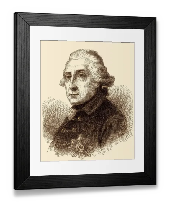 Framed Print : Frederick II or Frederick the Great or Alter Fritz Framed Print : Frederick II or Frederick the Great or Alter Fritz