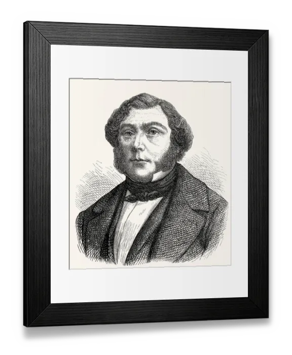Framed Print : Marie-Joseph Eugene Sue, 1804 - 1857