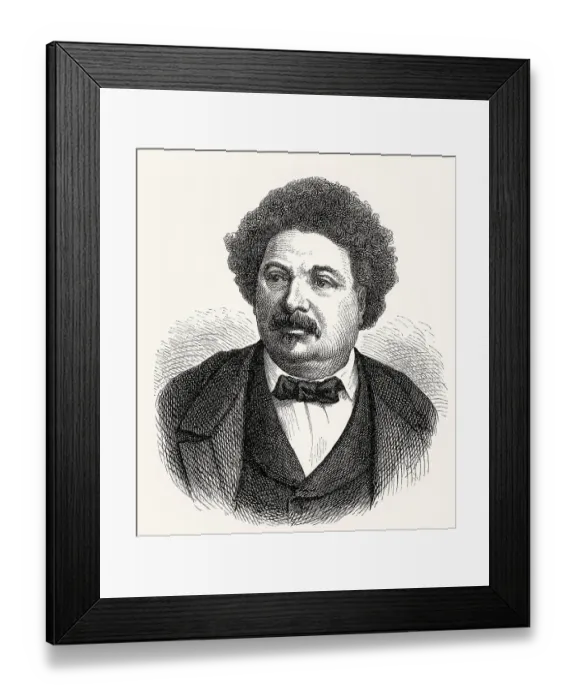 Framed Print : Alexandre Dumas, 1802 -1870, Alexandre Dumas pere