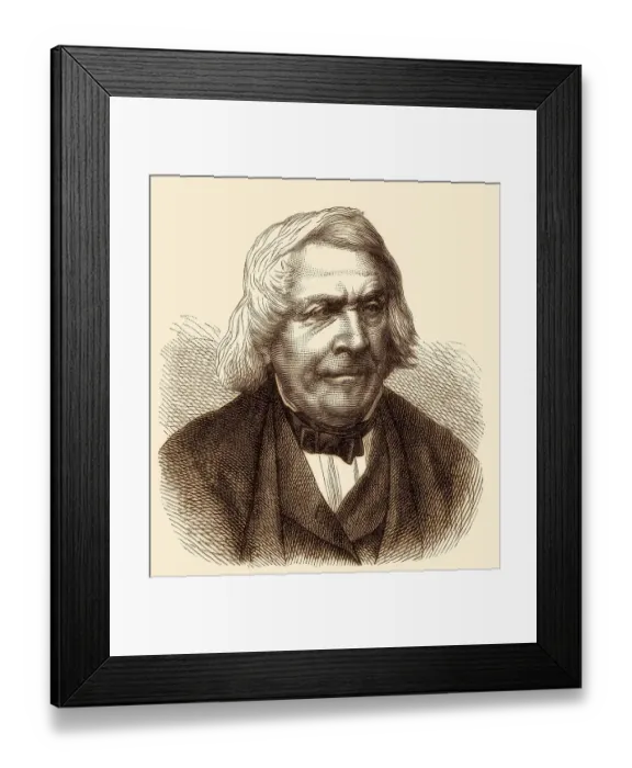 Framed Print : Jules Michelet, 1798 - 1874, a French historian
