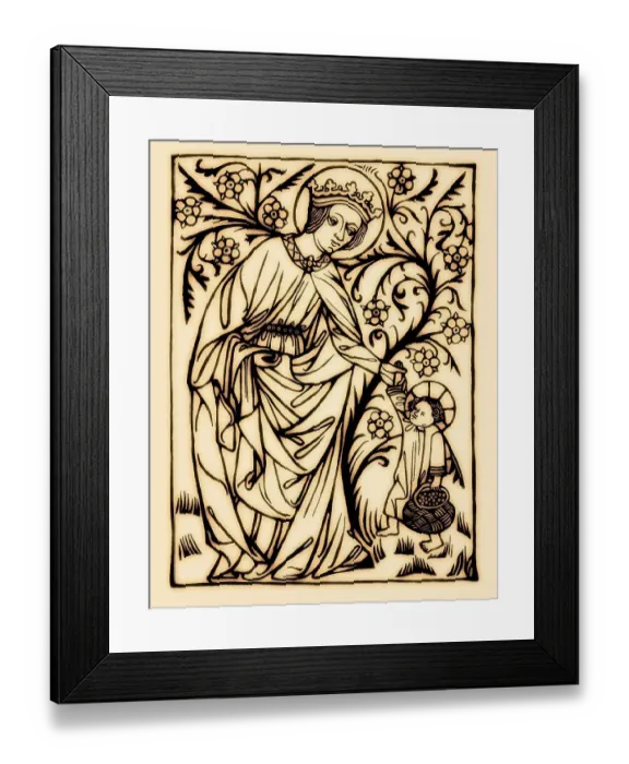 Framed Print : Saint Dorothy, Dorothea of Caesarea with the Christ-child