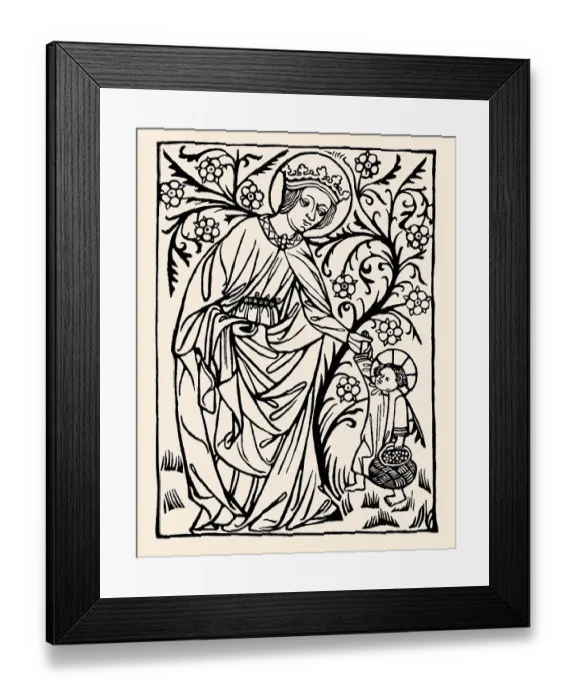 Framed Print : Saint Dorothy, Dorothea of Caesarea with the Christ-child Framed Print : Saint Dorothy, Dorothea of Caesarea with the Christ-child