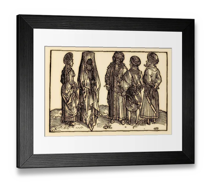 Framed Print : Saracens and Indian priests, Bernhard von Breidenbach