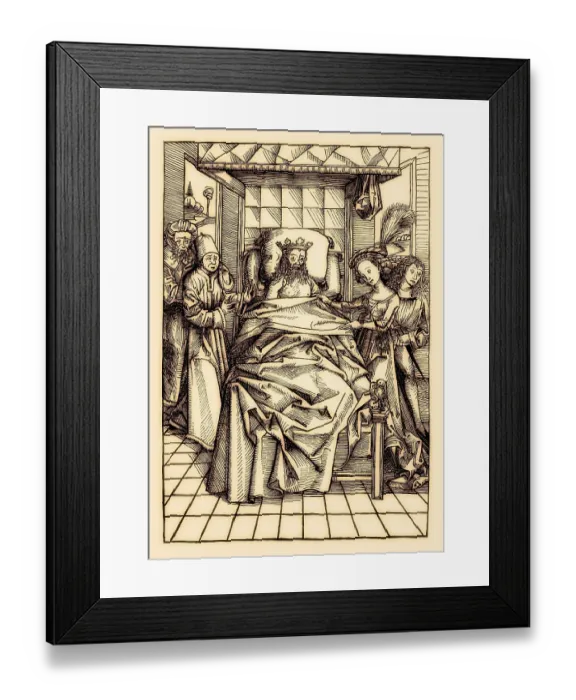 Framed Print : King David and Abishag, Anton Koburger