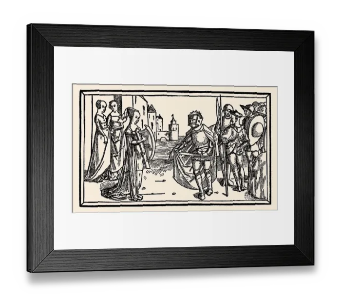 Framed Print : A sheet from the Luebeck Bible