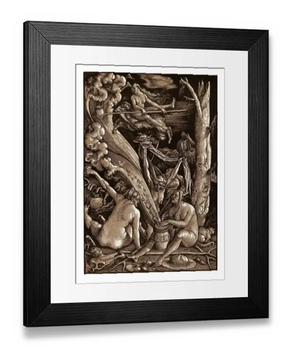 Framed Print : Three witches prepare for the Sabbath