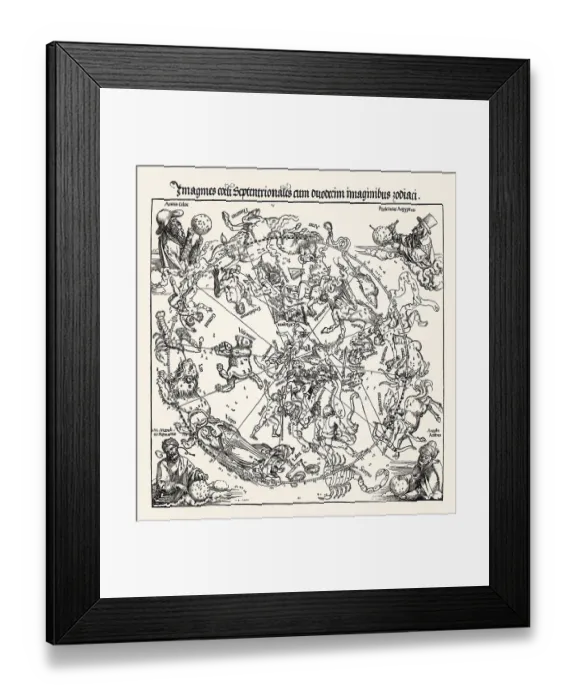 Framed Print : Northern Celestial Hemisphere by Albrecht Durer