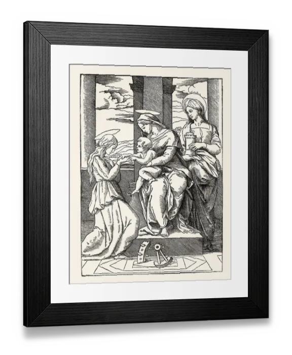 Framed Print : The Mystic Marriage of Saint Catherine of Alexandria
