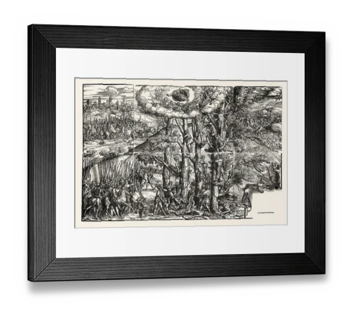 Framed Print : Lucantonio degli Uberti, The Martyrdom of the Ten Thousand Christians on Mount Ararat