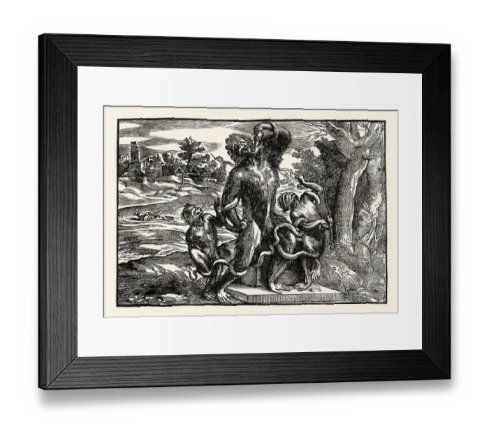 Framed Print : The Laocoon Group as Monkeys, 16th century Framed Print : The Laocoon Group as Monkeys, 16th century